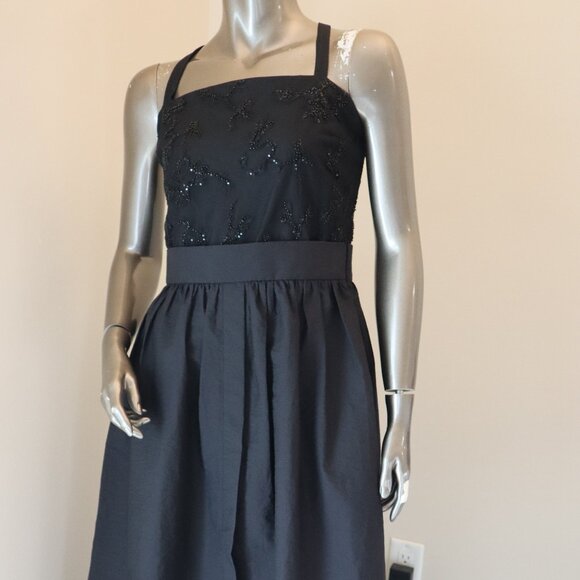 Brunello Cucinelli Black Dress Sleeveless Sequin Beaded Size Medium New Tag - Picture 5 of 11